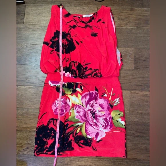 Studio I Blouson Dress Tropical Floral Print 12 - Picture 15 of 16